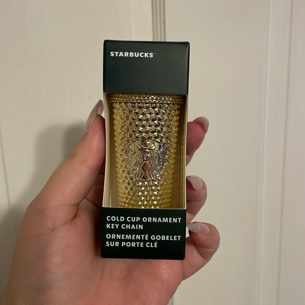 Starbucks Metallic Gold Keychain